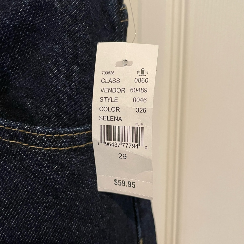 Pacific Sunwear - PacSun Wide Leg High Rise Jeans - Size 29 - Rigid Dark Wash - Picture 3 of 10